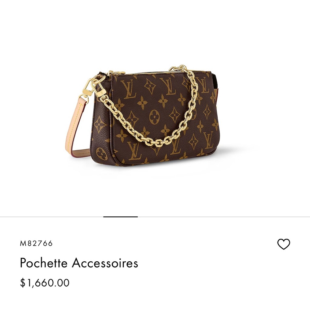 Louis Vuitton Brown Monogram Pochette clutch purse